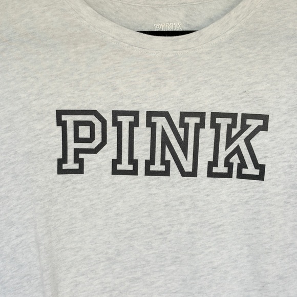 PINK Victoria's Secret Light Gray Tee - Picture 2 of 6